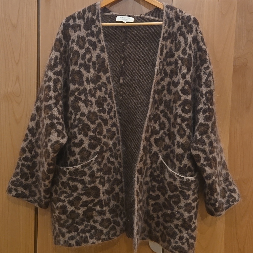 Sezane Oscar Leopard Print Jacket, Quiet Luxury, French, Statement, GUC, OS